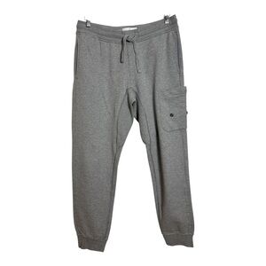 Stone Island Grey Cotton Cargo Joggers Size M